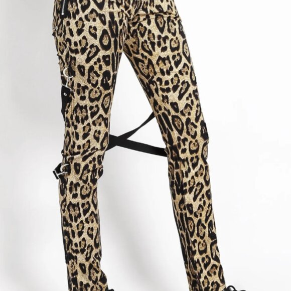 TRIPP NYC Chaos Pants || Skinny Leopard print jeans - Picture 1 of 8